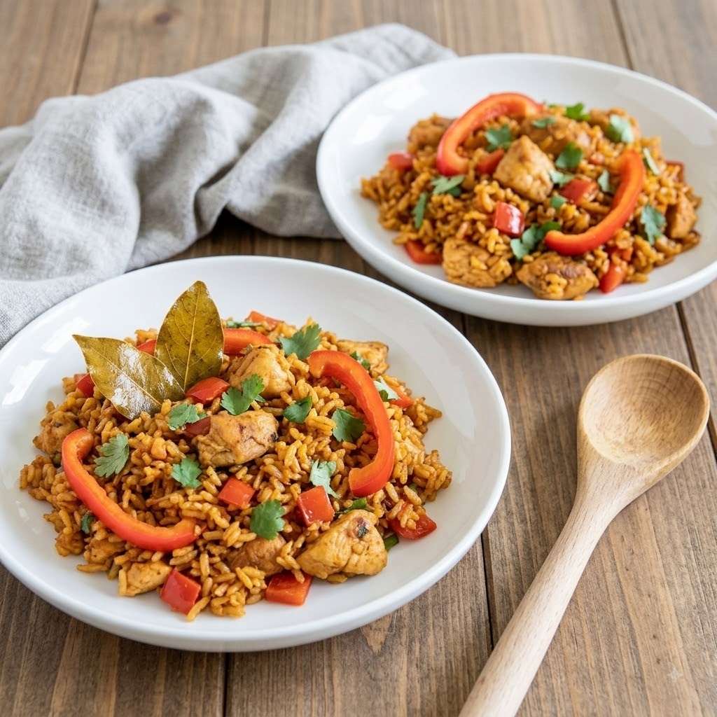 Jollof Rice with Boneless Chicken