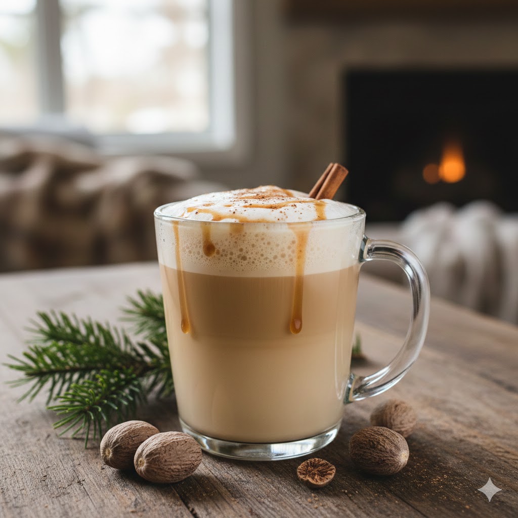 Egg nog latte